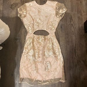 NWOT open back holiday dress